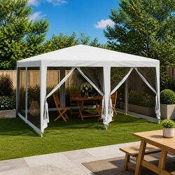 Friendly 4x4m Party Tent with Mesh Sidewalls for You