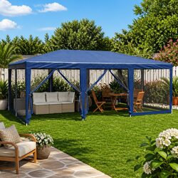 Your Go-To 6x4m Party Tent with Mesh Sidewalls