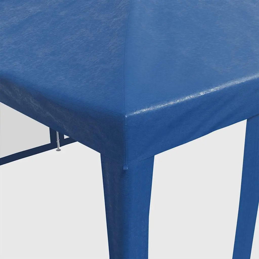 Party Tent Blue 6x4m Outdoor Gazebo with Mesh Sidewalls for Garden Shelter and Event Canopy