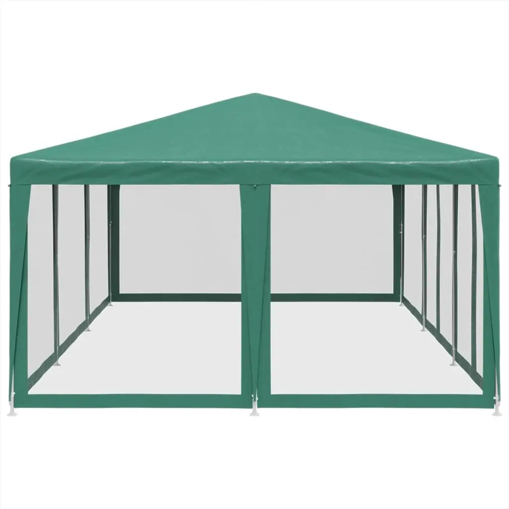Party Tent Outdoor Garden Event Shelter 6x4 m Green with Mesh Sidewalls