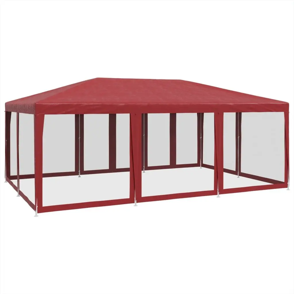 Party Tent Outdoor Gazebo 6x4m with 10 Mesh Sidewalls