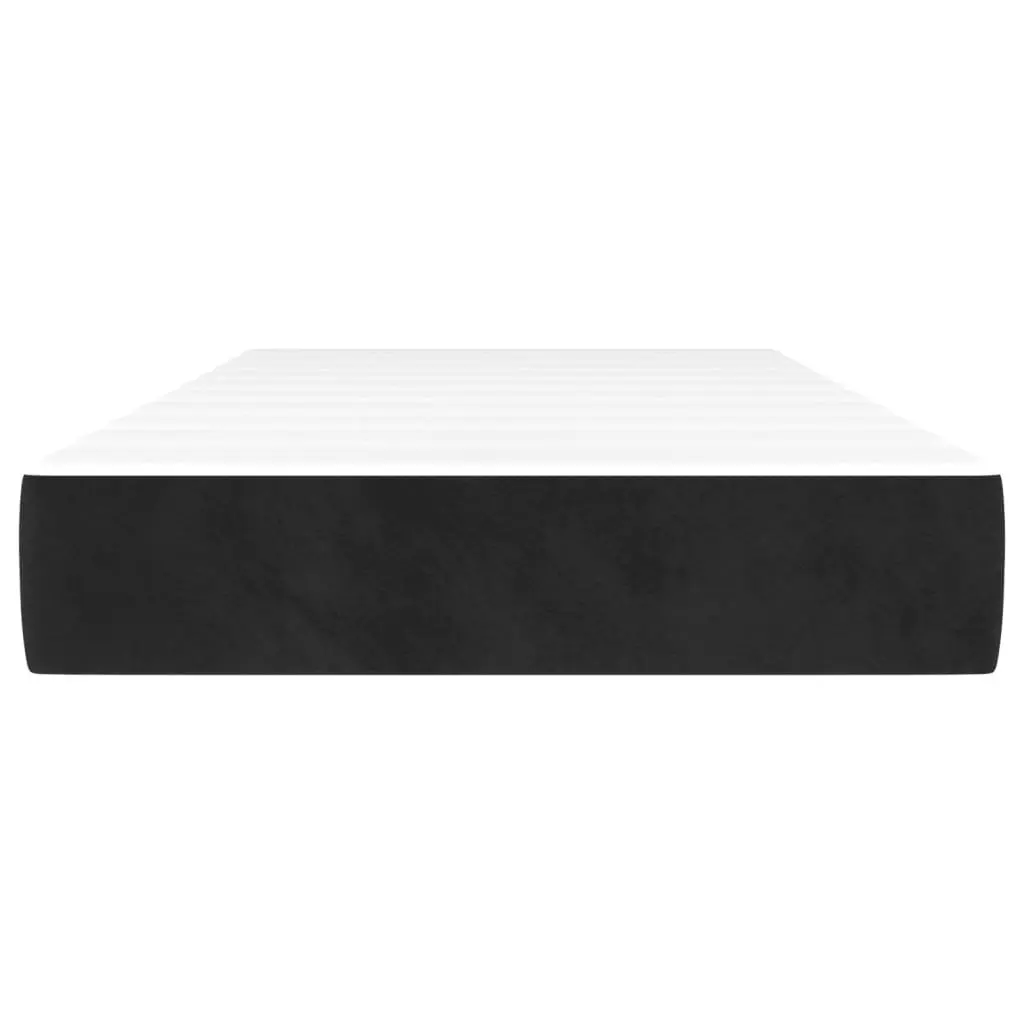 Pocket Spring Mattress Medium Firmness Black Velvet King Single 106x203x20cm