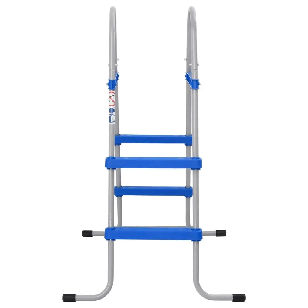 Pool Ladder Steel Plastic Non-Slip Steps 84cm Blue