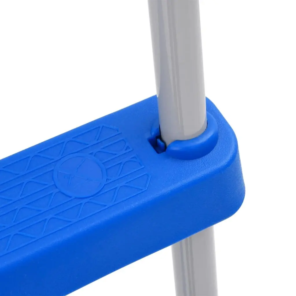 Pool Ladder Steel Plastic Non-Slip Steps 84cm Blue