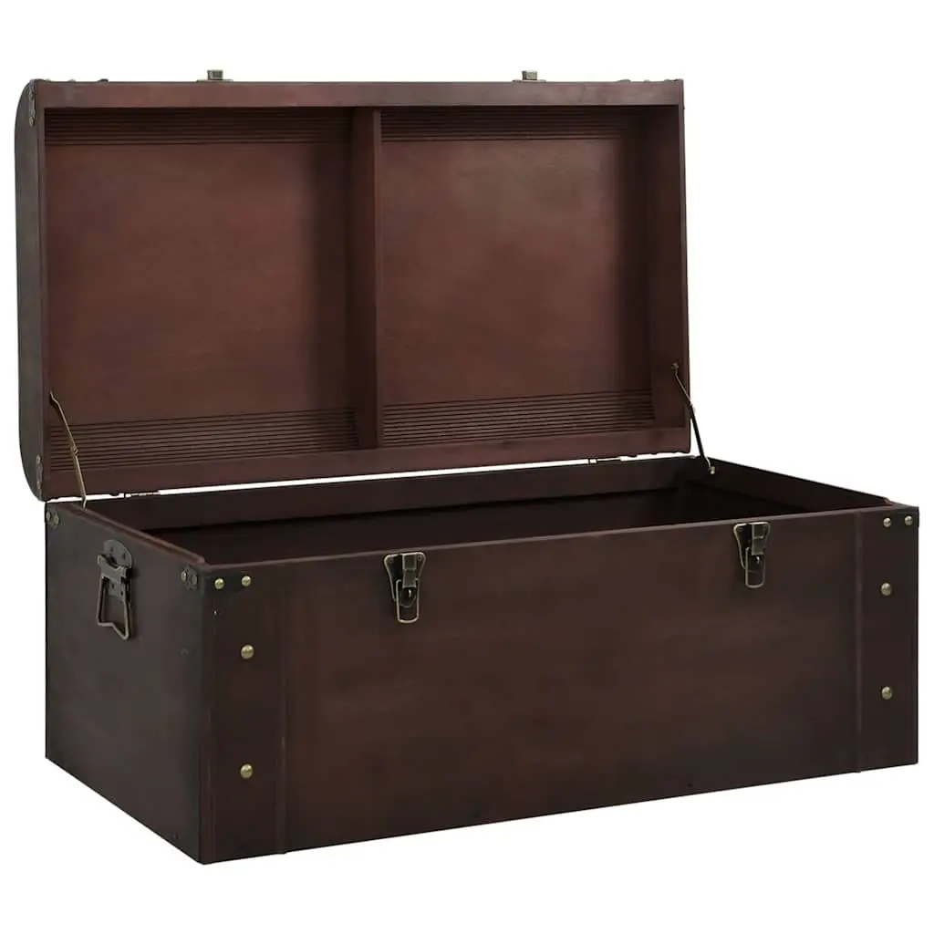 Storage Chest Coffee Table Brown Plywood 90 x 50 x 39.5 cm