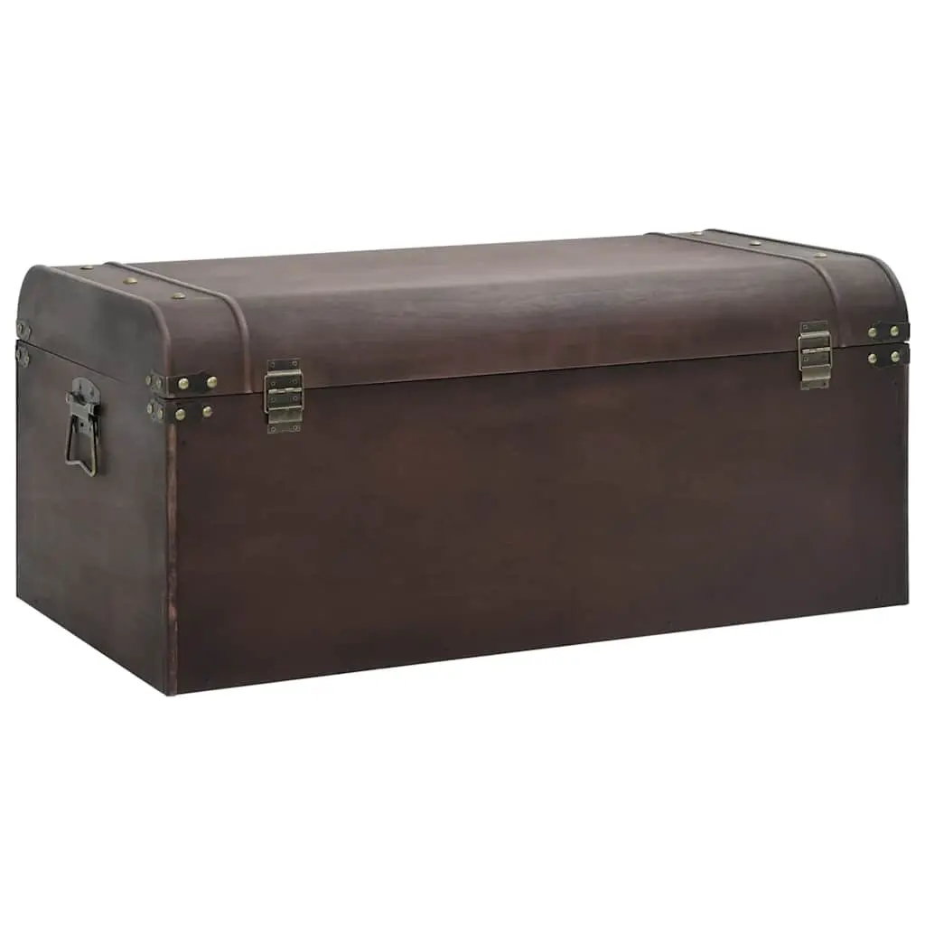 Storage Chest Coffee Table Brown Plywood 90 x 50 x 39.5 cm