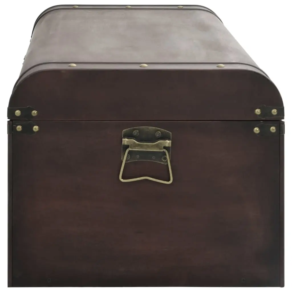 Storage Chest Treasure Box with Latches Brown Plywood Furniture Home Organiser