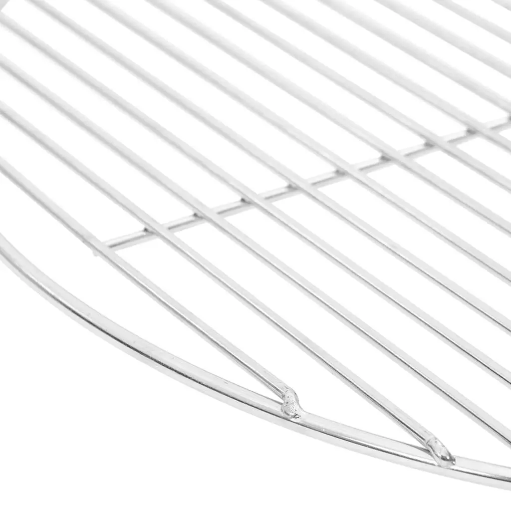 Round BBQ Grill Grate Stainless Steel Ø47 cm Portable Charcoal Kettle Fire Bowl Barbecue Cooking Grill
