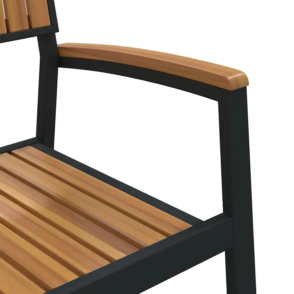Stacking Chair Solid Acacia Wood Brown 56 x 57 x 87 cm Outdoor Garden 2 Piece