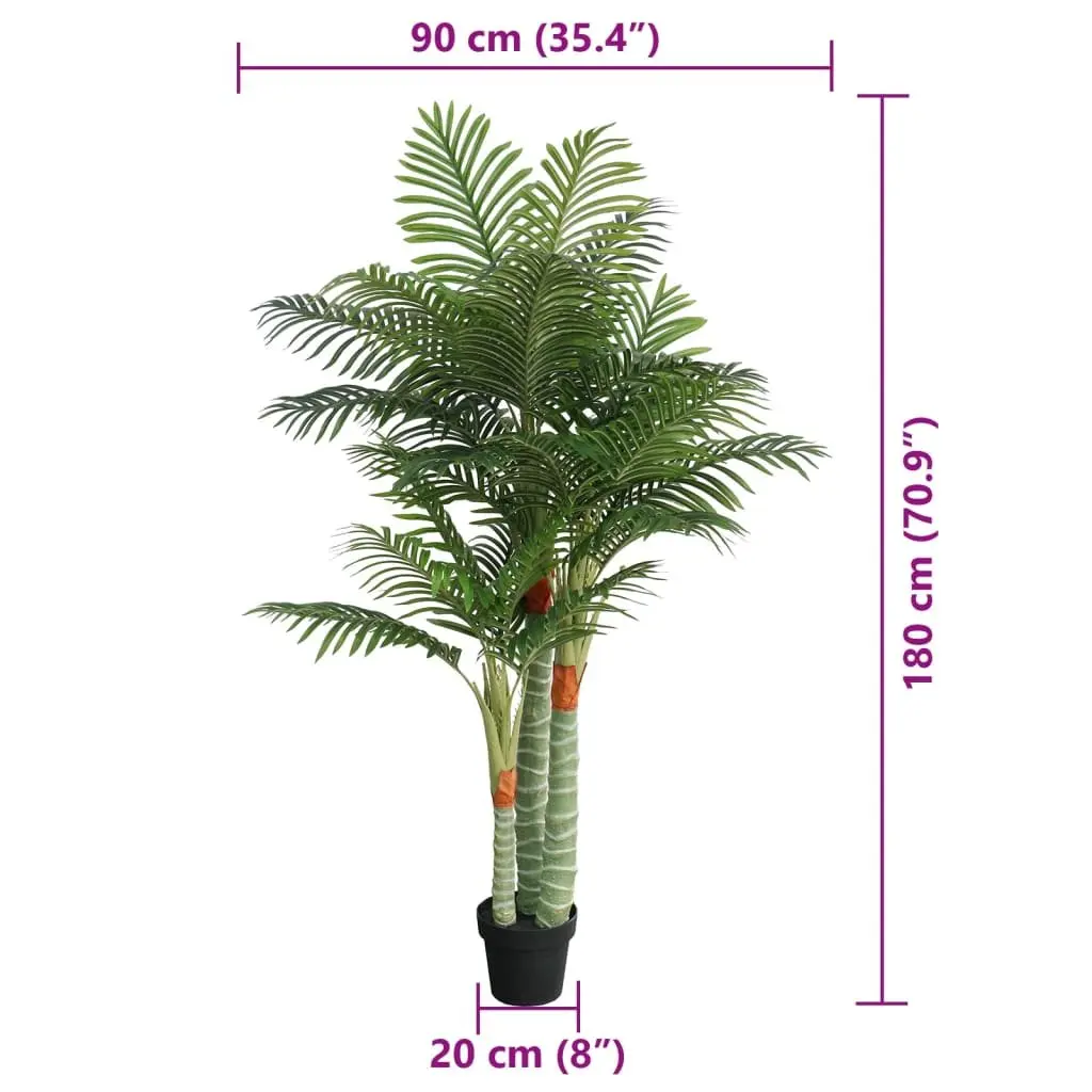 Artificial Palm Tree Realistic 180cm 3 Trunks Indoor Decorative Plant