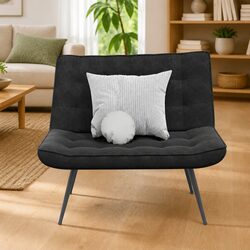 Friendly Black Velvet Bench with Practical Design