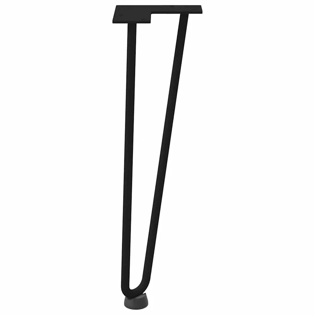 Hairpin Legs Coffee Table 4 pcs Black 42 cm Solid Steel Adjustable Levellers