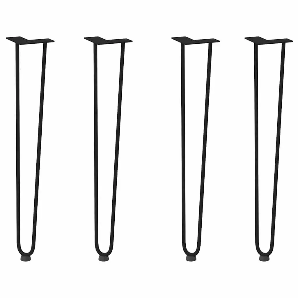 Hairpin Table Legs Black 72cm Steel Set of 4 for Console Coffee Tables