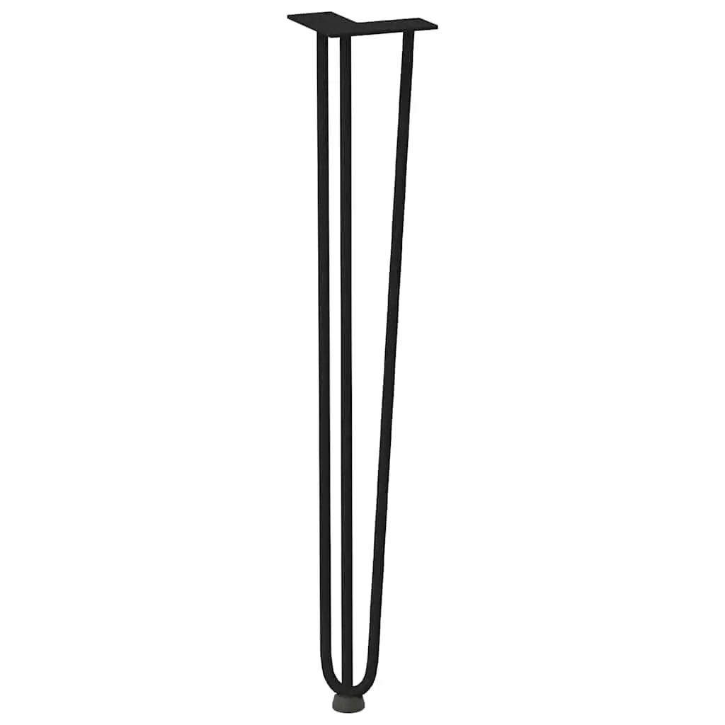 Hairpin Table Legs Adjustable Black Steel 72cm Set 4 Pieces