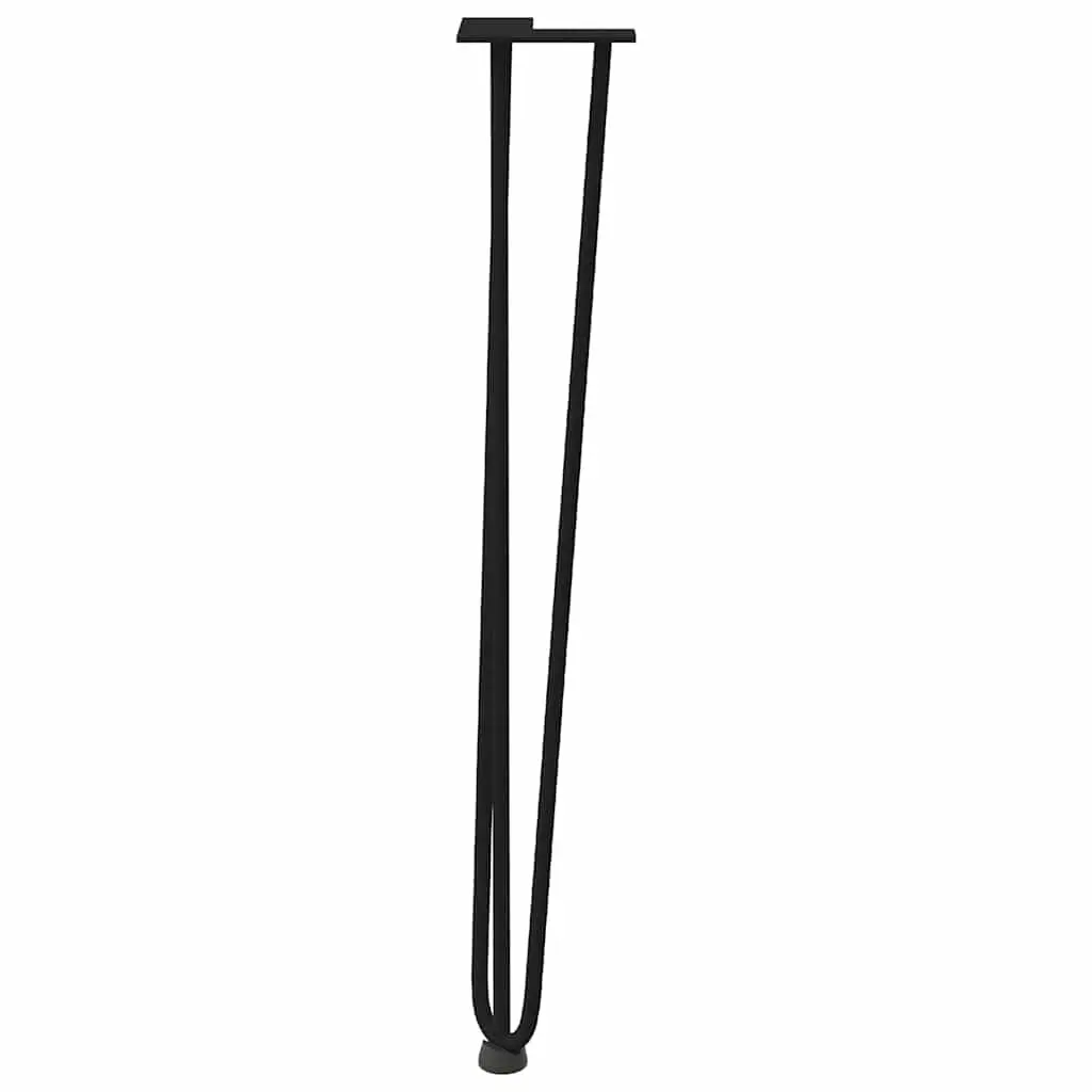 Hairpin Table Legs Adjustable Black Steel 72cm Set 4 Pieces