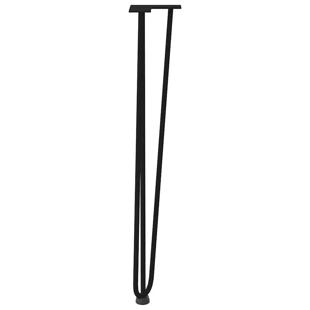 Hairpin Table Legs Adjustable Black Steel 72cm Set 4 Pieces