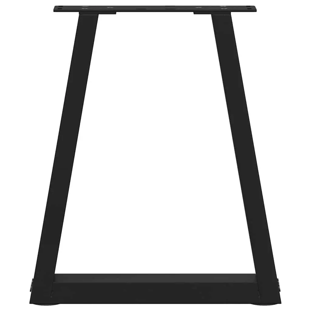 Coffee Table Legs Modern V-Shape Black Steel Pair 38x42-43.3cm