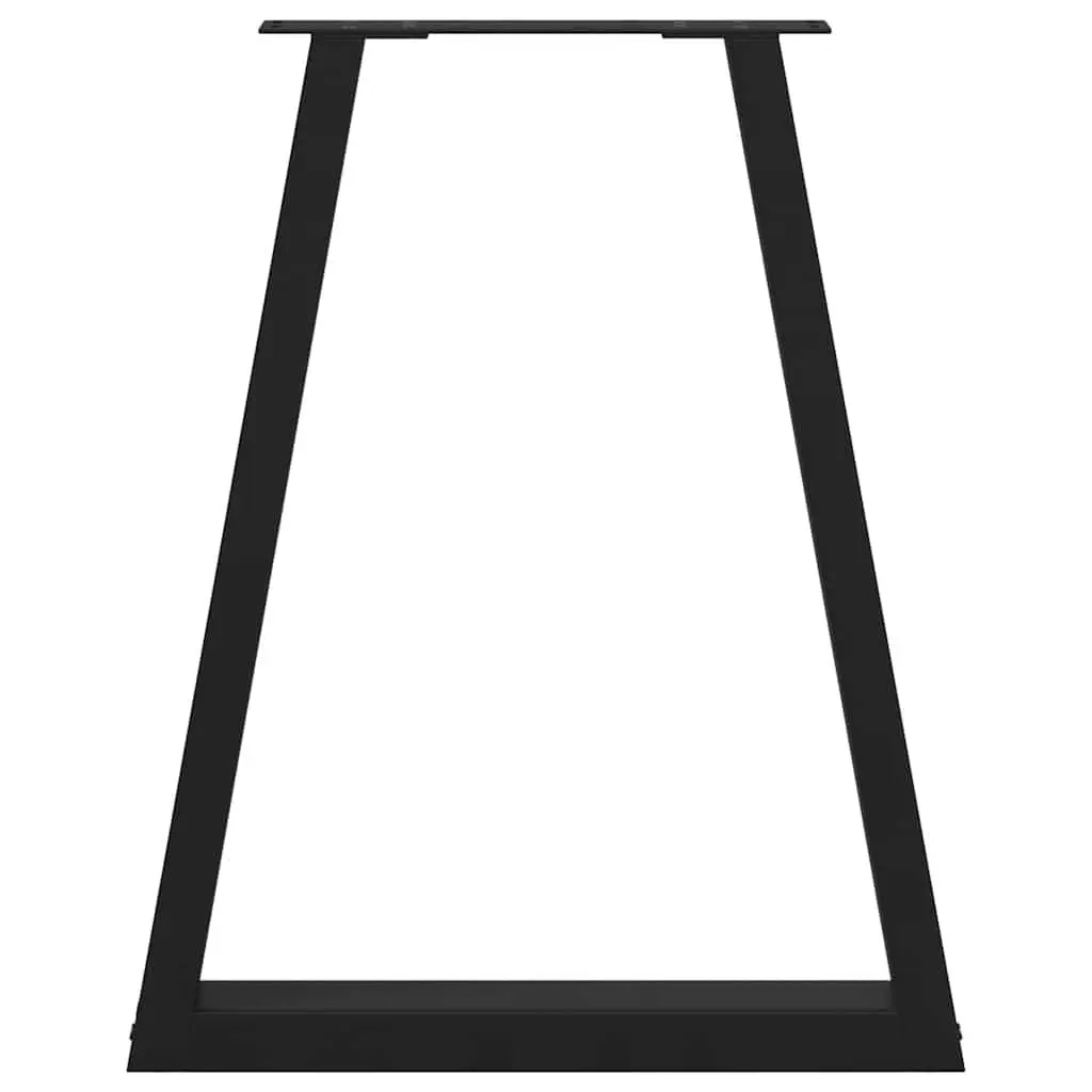 V-Shape Dining Table Legs Steel 2 pcs Black 60x72-73.3 cm Modern Design