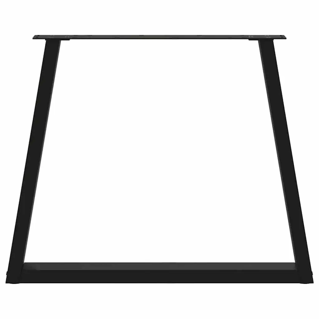 Dining Table Legs V-Shape Steel Black 70x72-73.3cm Adjustable Levellers 2pcs