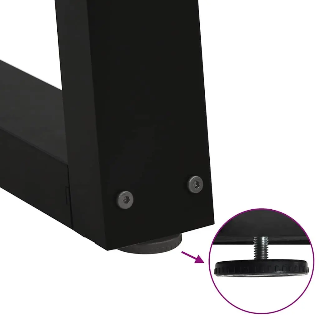 Dining Table Legs V-Shape Black 80x72-73.3cm Steel Adjustable