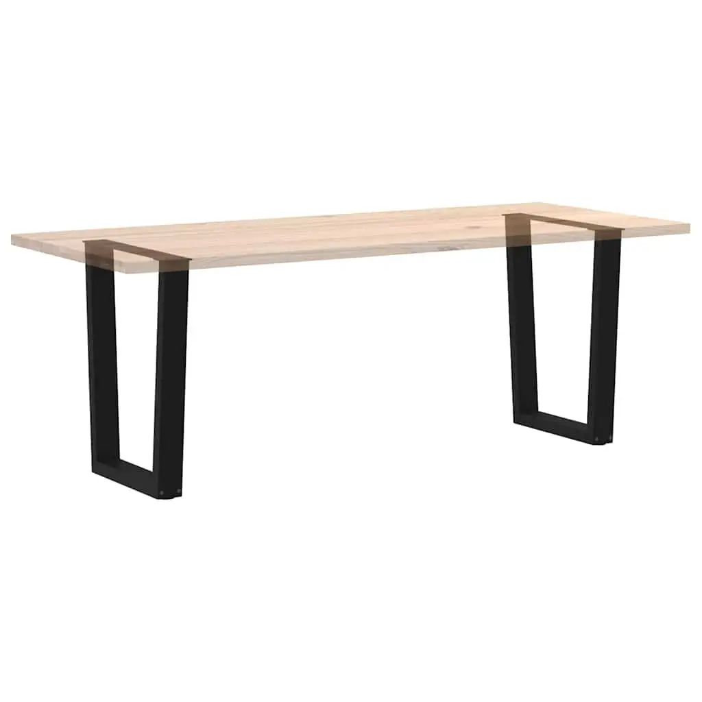 V Shaped Adjustable Dining Table Legs Black Steel Support Frame Set of 2