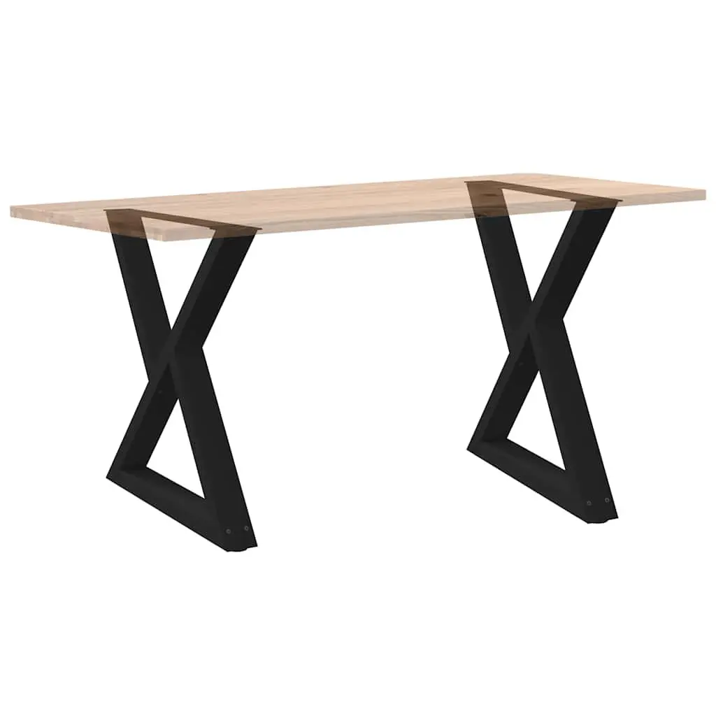 Dining Table Legs 2 pcs Black 70x72-73.3cm Steel with Adjustable Feet Levellers