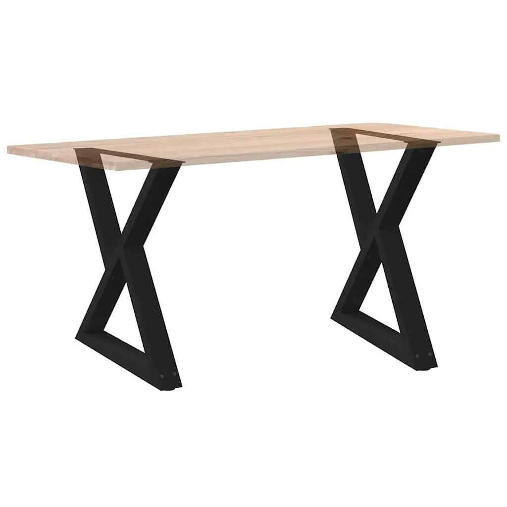 Dining Table Legs 2 pcs Black Steel 80x72-73.3cm Adjustable Levellers