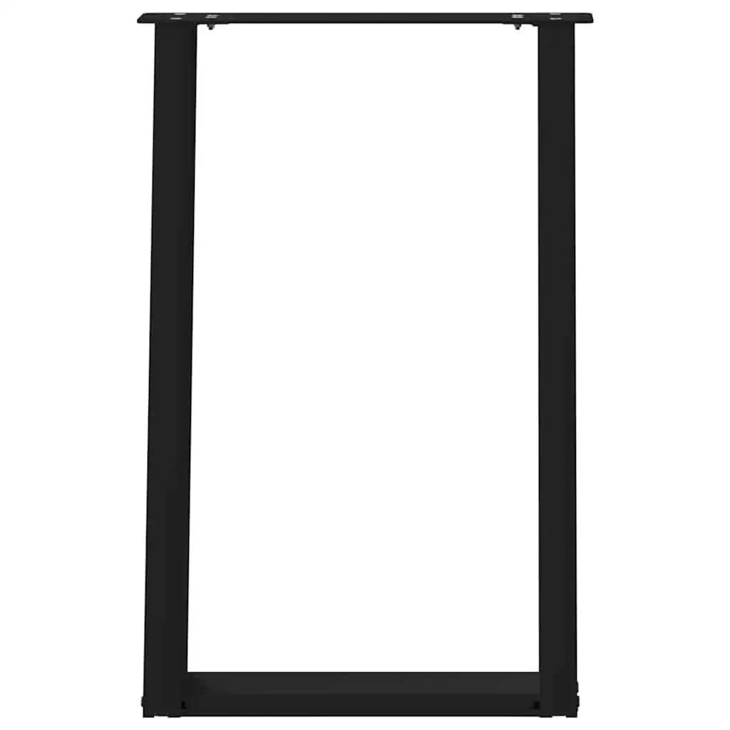Dining Table Legs U-Shaped Steel Black 60x72-73cm Set of 2