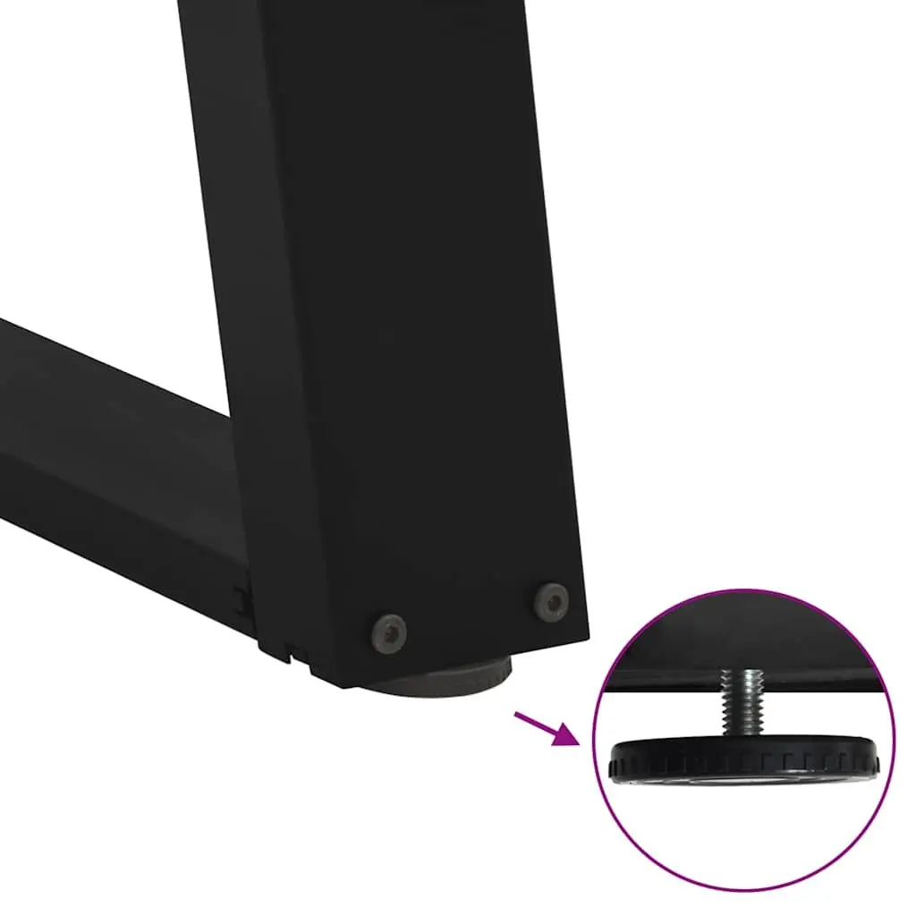Dining Table Legs U-Shaped Steel Black 80x72-73cm