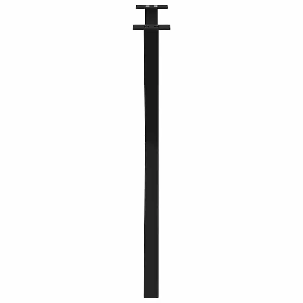 X-Shaped Dining Table Legs Black Steel 80cm Height Set of 2