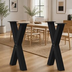 X-Shaped Dining Table Legs for a Chic Look - 2 pcs