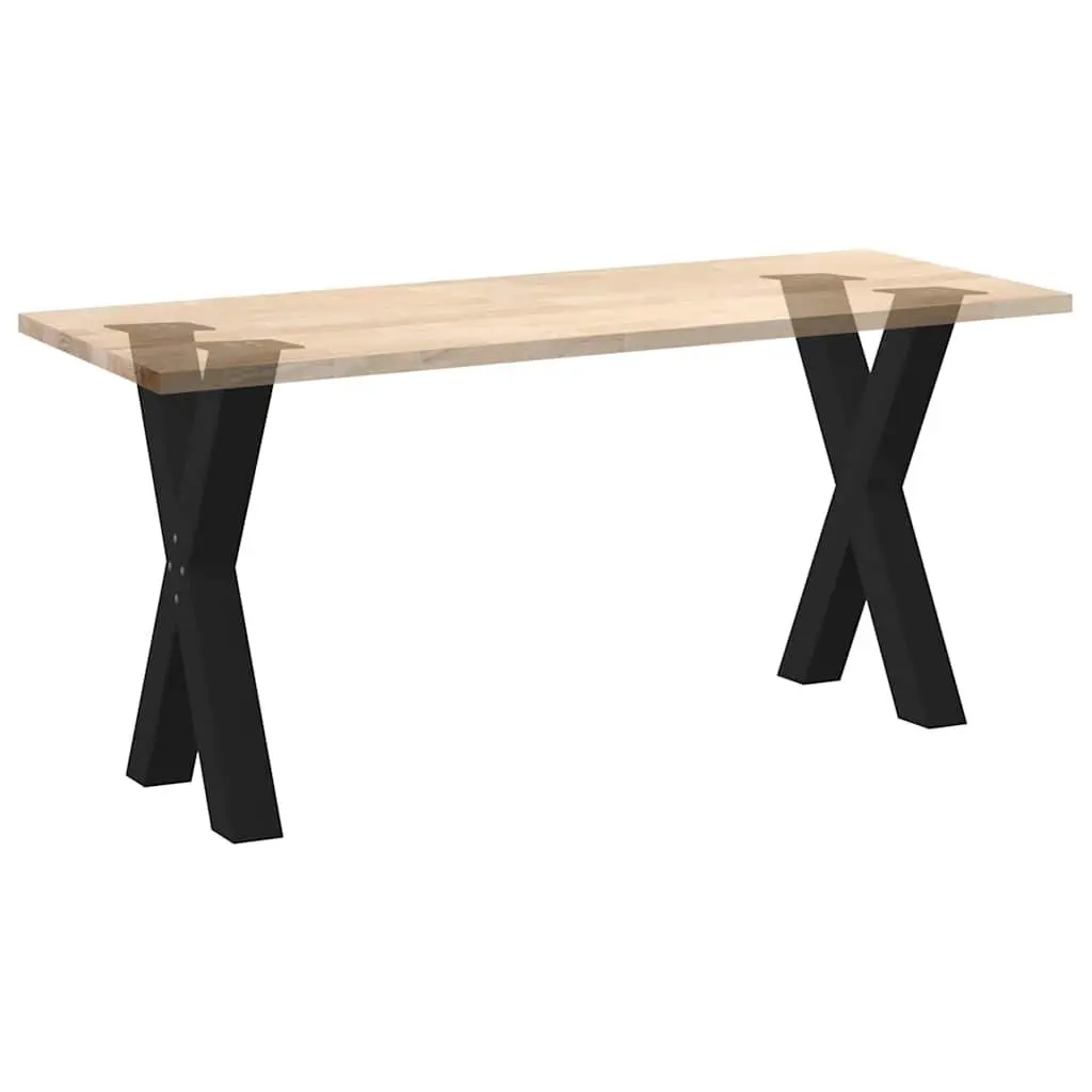 Dining Table Legs X-Shaped Black 60x72cm Steel