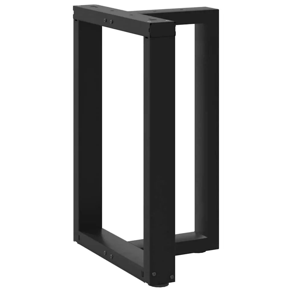 Dining Table Legs T-Shaped Black Steel Adjustable 2pcs