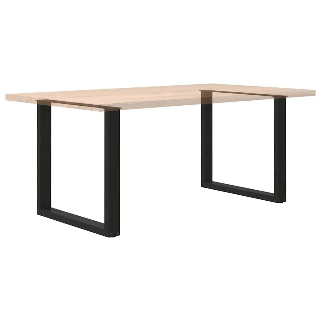 Dining Table Legs U-Shaped Steel 2pcs Black 80x72-73cm Support Frame