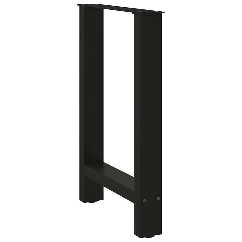 Dining Table Legs Adjustable Levelers Square Black Steel 60x72-73cm Pair