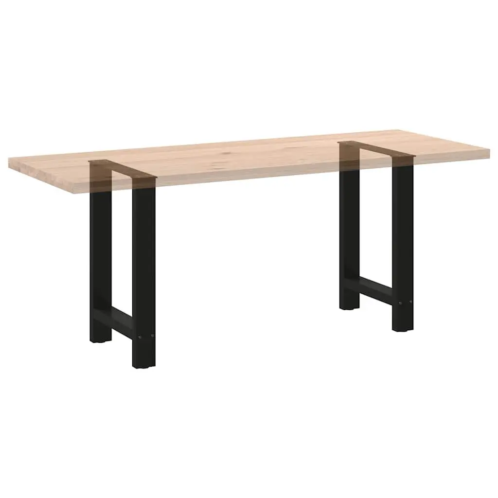 Dining Table Legs Adjustable Levelers Square Black Steel 60x72-73cm Pair