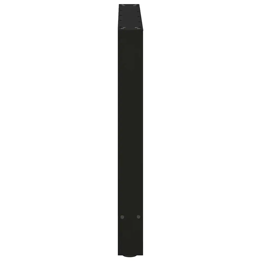 Dining Table Legs Black Steel Pair Adjustable Levelers 80x72-73cm Support
