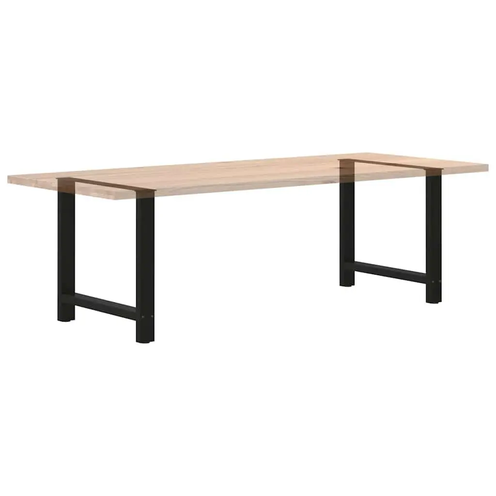Dining Table Legs Black Steel Pair Adjustable Levelers 80x72-73cm Support