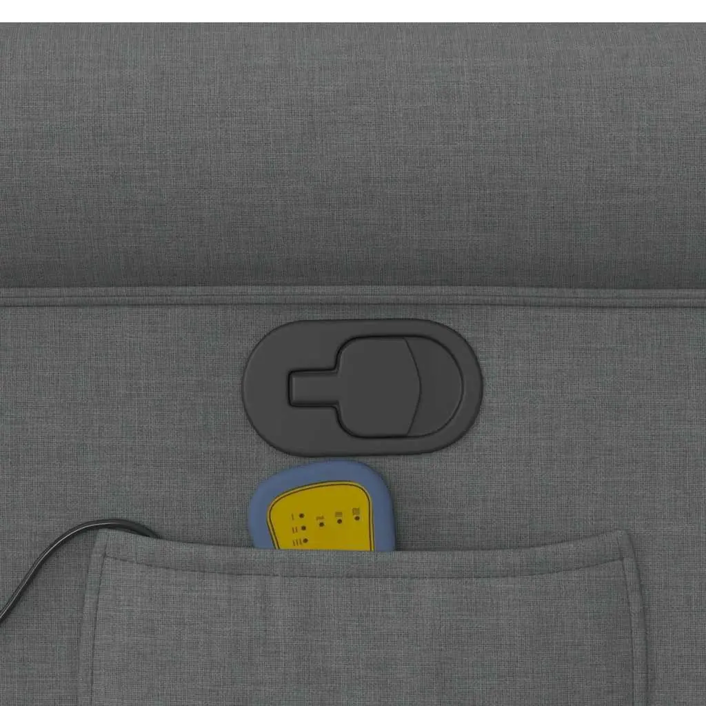 Massage Recliner Chair Manual Recline Grey Fabric 135 Degrees Vibration Massage Armchair
