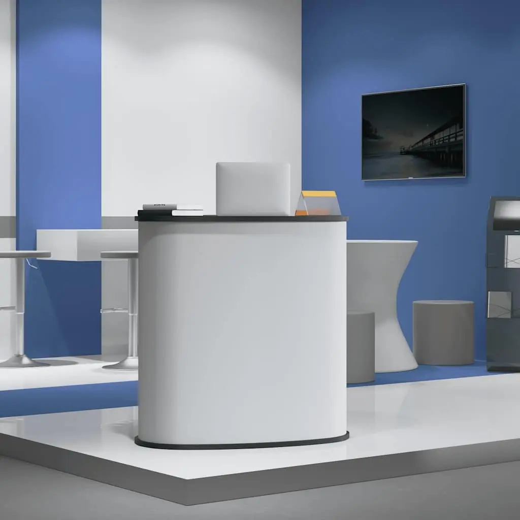 Trade Show Counter Foldable Portable 90x48x93cm White Display