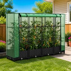 Create Your Garden Oasis with a Greenhouse Cover 160x40x123cm Black