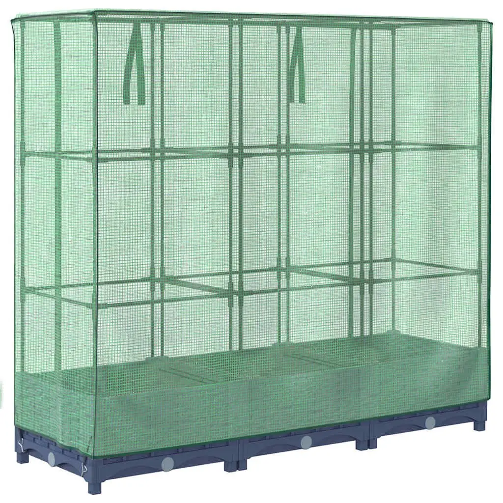 Raised Garden Bed Greenhouse Cover Polypropylene Frame 120 x 40 x 123 cm