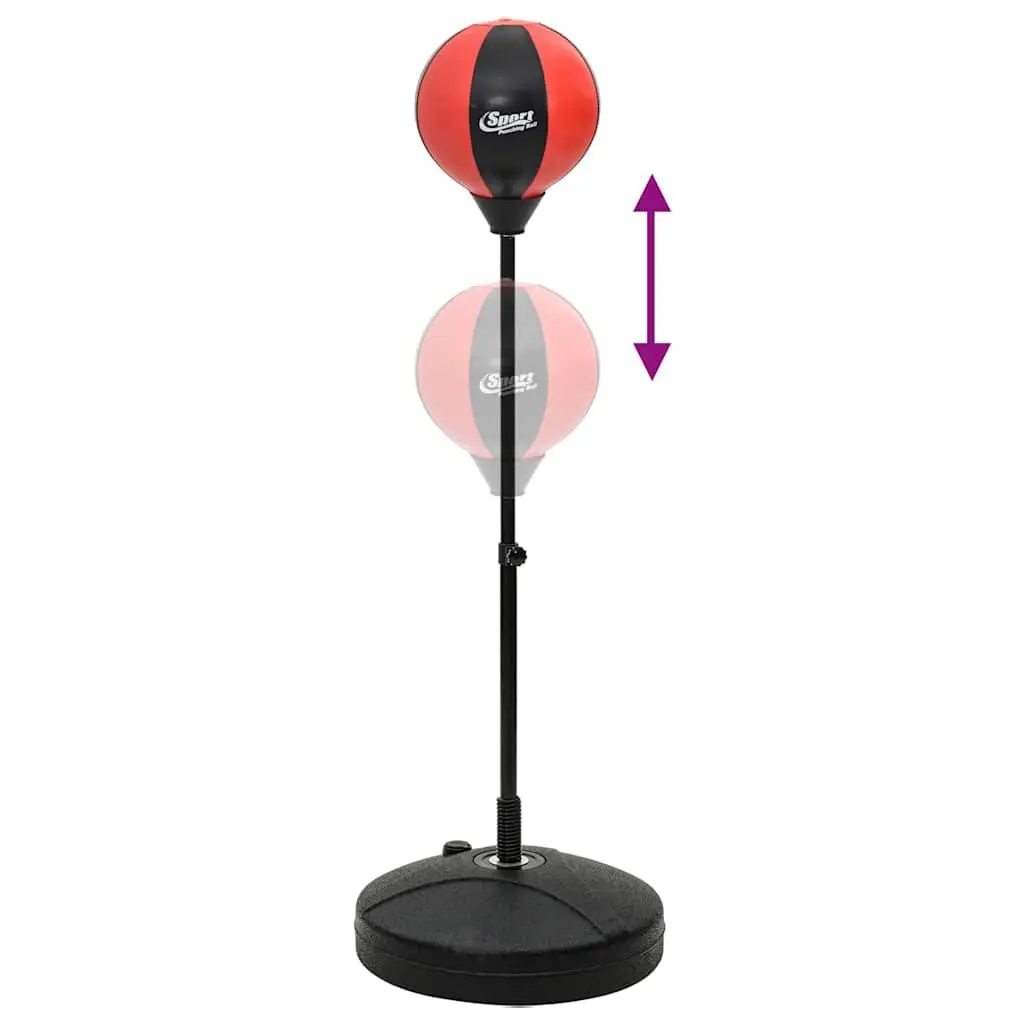 Punching Ball Set with Boxing Gloves Air Pump Adjustable Height 81-122cm