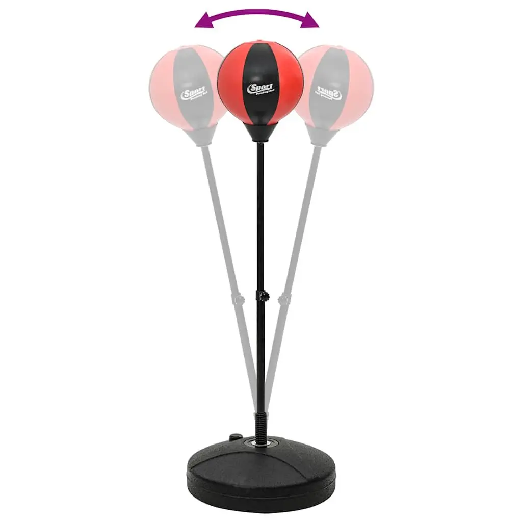 Punching Ball Set with Boxing Gloves Air Pump Adjustable Height 81-122cm