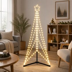 LED Christmas Tree 182cm 363 Warm White Lights 8 Effects Indoor Outdoor