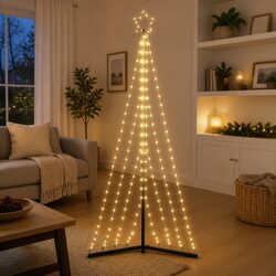 LED Christmas Tree 187cm 339 Warm White Lights 8 Effects Indoor Outdoor