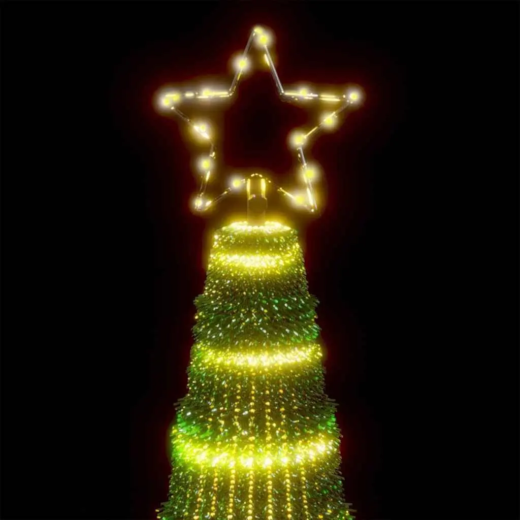 LED Christmas Tree 250cm Warm White Lights 8 Effects