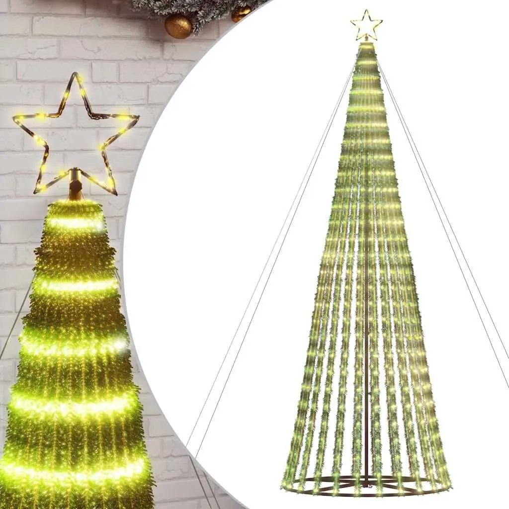 LED Christmas Tree 400cm Warm White Lights 8 Effects