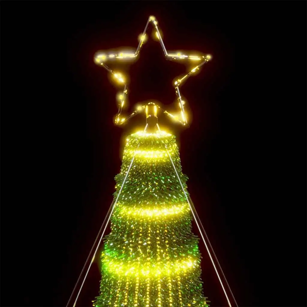 LED Christmas Tree 400cm Warm White Lights 8 Effects