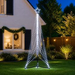LED Christmas Tree 525 Lights Cold White 302cm Indoor Outdoor Holiday Decoration